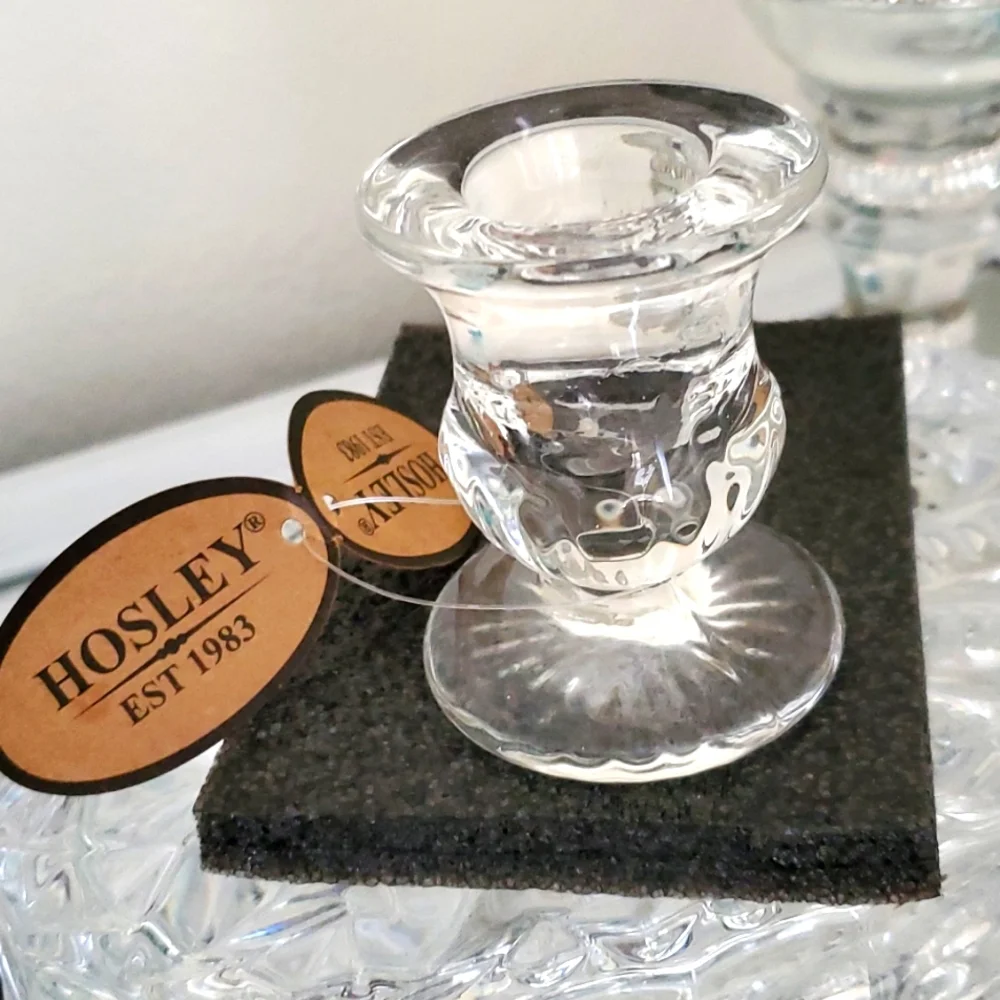2pcs Hosley Glass Candleholder